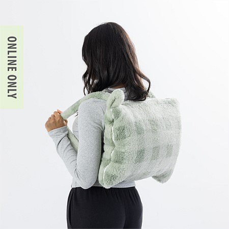 Solace Sherpa Fleece 2 in 1 Travel Blanket 