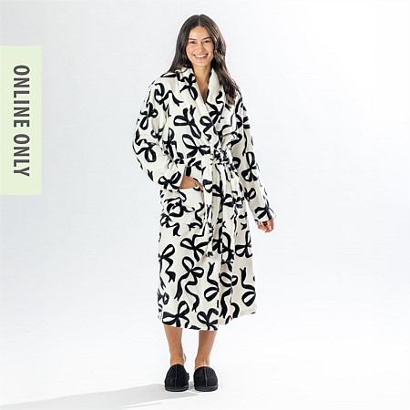 Amparo Endless Bows Bathrobe Ivory