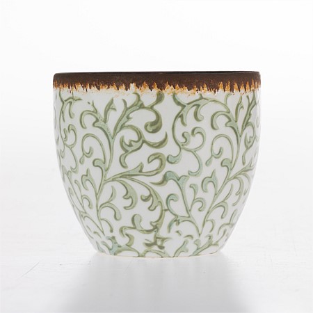 Gracious Living Rina Planter Pot Apple Green