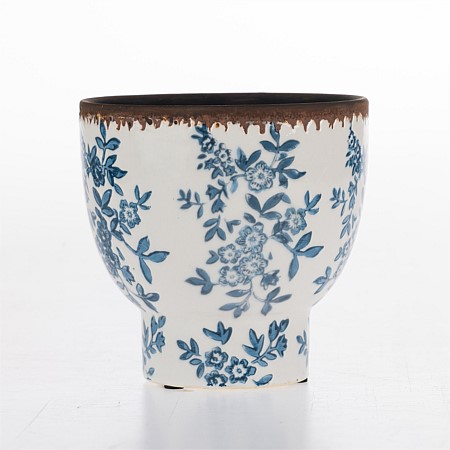Gracious Living Rina Planter Pot Blue