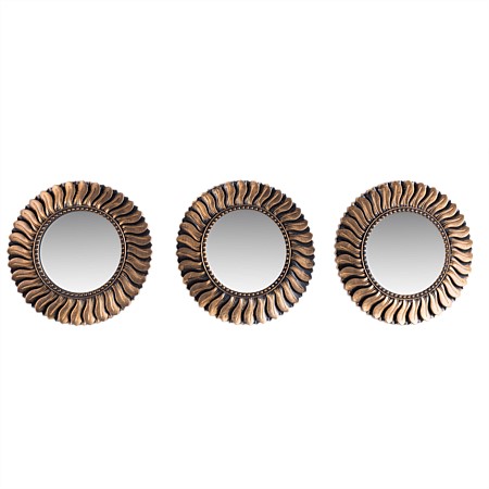 Home Co. Nador 3 Piece Mirror Set Bronze Dial