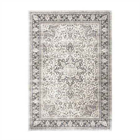 Design Republique Rexy Border Rug Silver 160 x 230cm