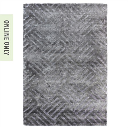 Design Republique Champ Charcoal Viscose Rug 200x300cm