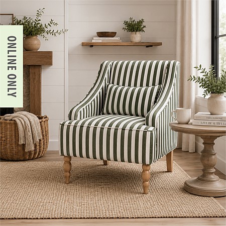 Design Republique Layne Green Stripe Chair