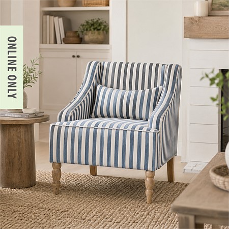 Design Republique Layne Blue Stripe Chair