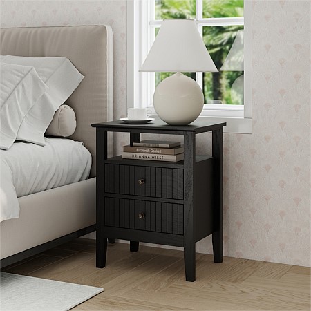 Home Co. Weston Black Bedside Table