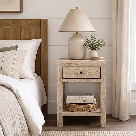 Gracious Living Rylee Wooden Bedside Table