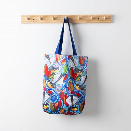 Design Plus Kiwiana Tote Bag Piwakawaka