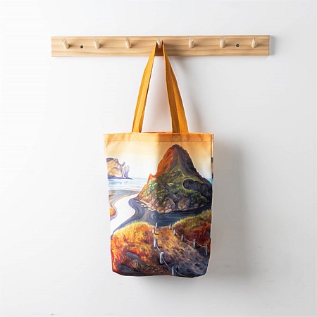 Design Plus Kiwiana Tote Bag Piha Golden Tones