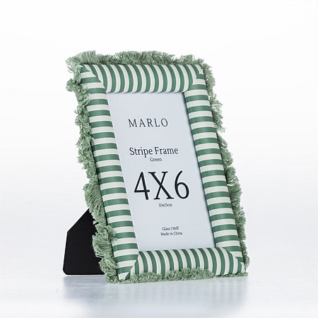 Marlo Stripe Frame Green