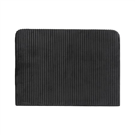 Design Republique Black Pleated Velvet Headboard Queen