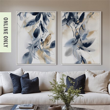 Design Republique 2 Piece Wall Art Wispy Blues