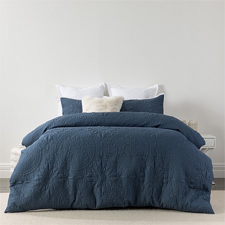 Solace Delia Embossed Duvet Cover Set