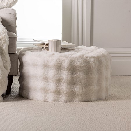 Design Republique Lottie Faux Fur Large Ottoman 