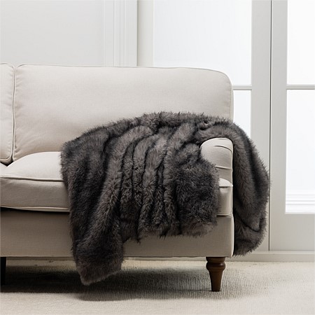 Design Republique Onyx Faux Fur Throw
