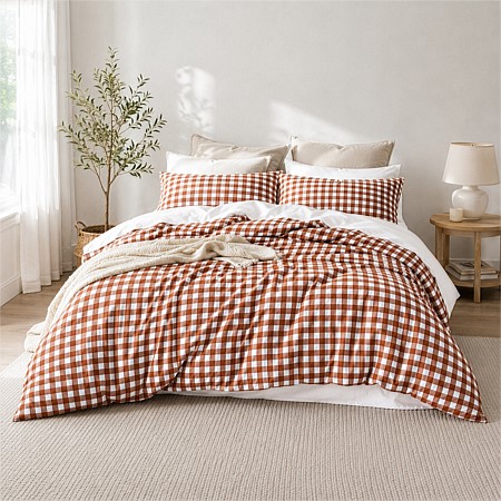 Design Plus Kaia Cotton Seersucker Duvet Cover Set