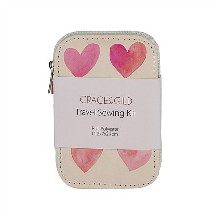 Grace & Gild Travel Sewing Kit Love Hearts