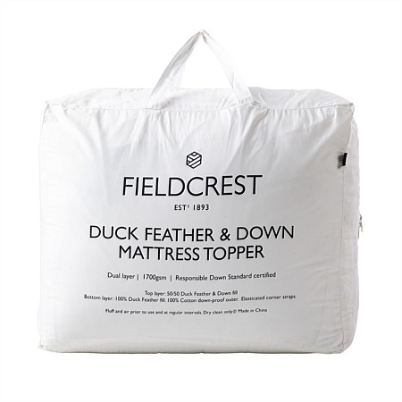 Fieldcrest Duck Feather & Down Dual Layer Mattress Topper