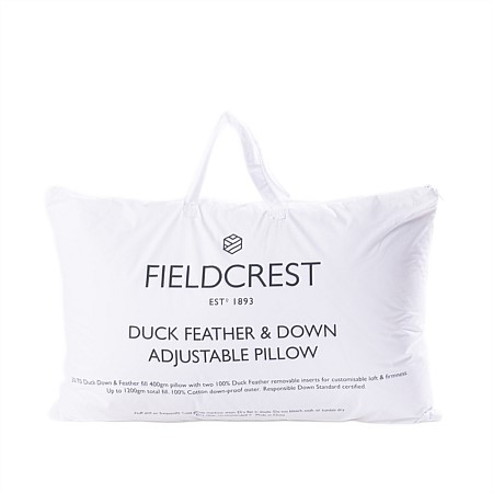 Fieldcrest Pillow Adjustable Feather & Down