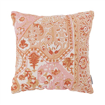 Design Republique Camila Patterened Cushion Rust