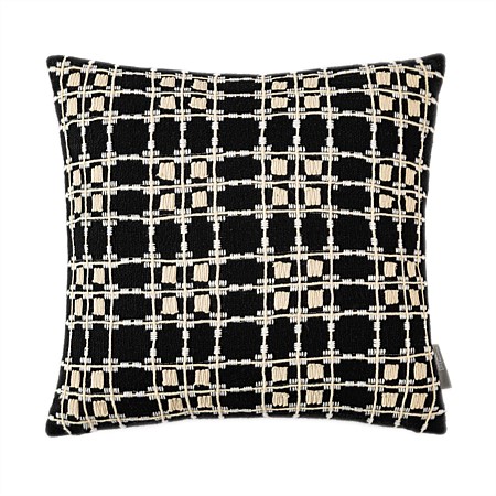 Design Republique Camila Check Embroidered Cushion