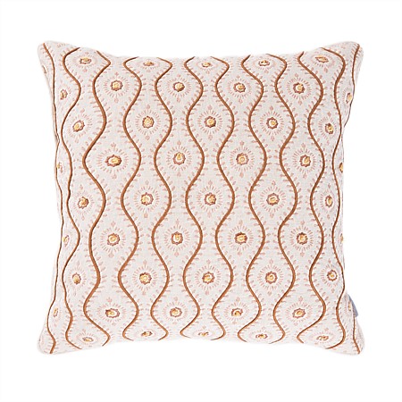 Design Republique Camila Patterned Cushion Honey 