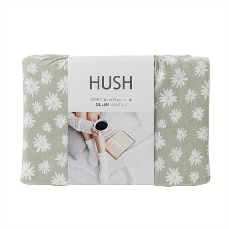 Hush Daisy Flannelette Sheet Set