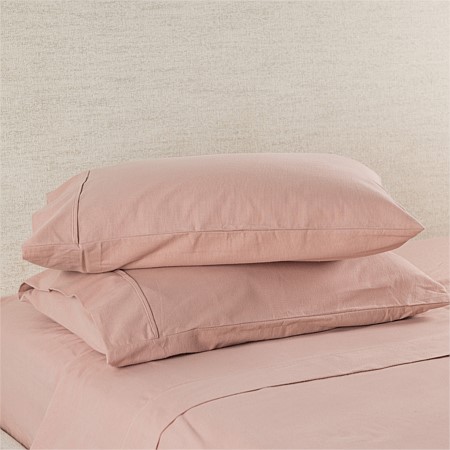 Hush Plain Blush Flannelette Pillowcase Pair