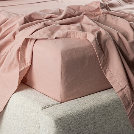 Hush Plain Blush Fitted Flannelette Sheet 