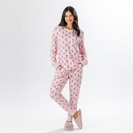 bb&b Sleep Cherry Knit PJ Twosie