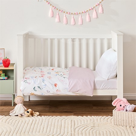 bb&b kids Posie Floral Cotton Cot Cover 