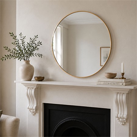 Gracious Living Freya Round Aluminium Mirror
