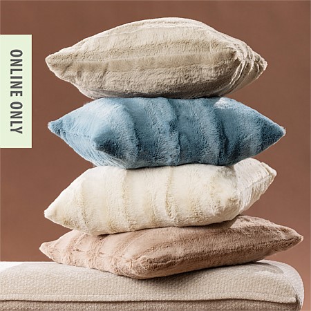Solace Channel Faux Fur Cushion