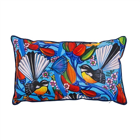 Design Plus Kiwiana Indoor/Outdoor Breakfast Cushion Piwakawaka