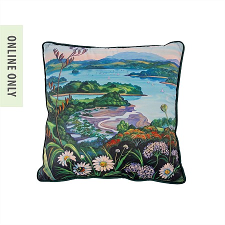 Design Plus Kiwiana Velvet Cushion Mahurangi